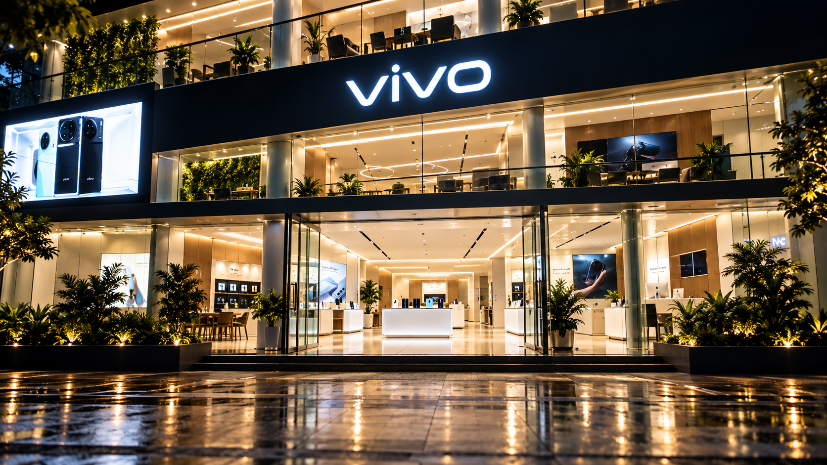 vivo store entrance with doors open